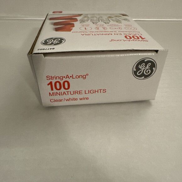 GE String-A-Long 100-Ct. Clear Incandescent Christmas String Lights w/White Wire - Picture 3 of 4